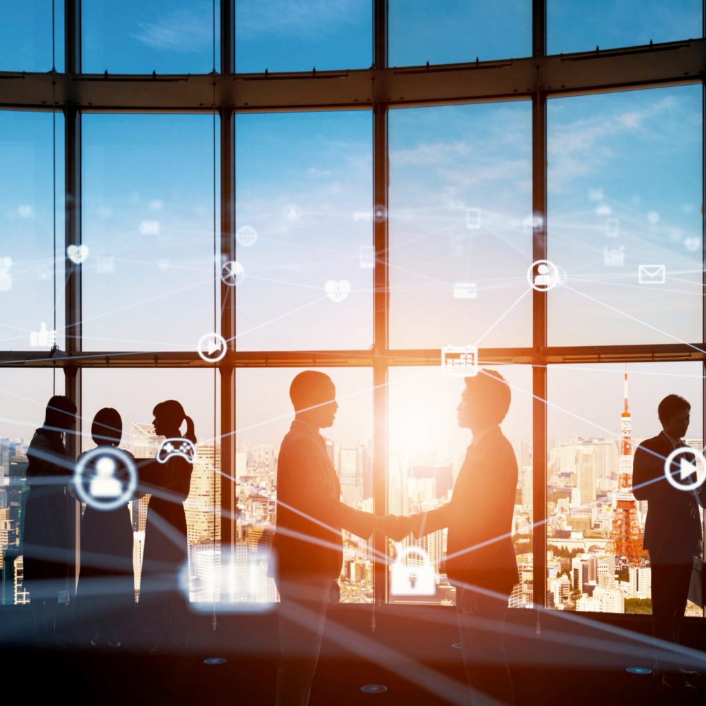 Business network concept. Group of businessperson. Teamwork. Human resources.