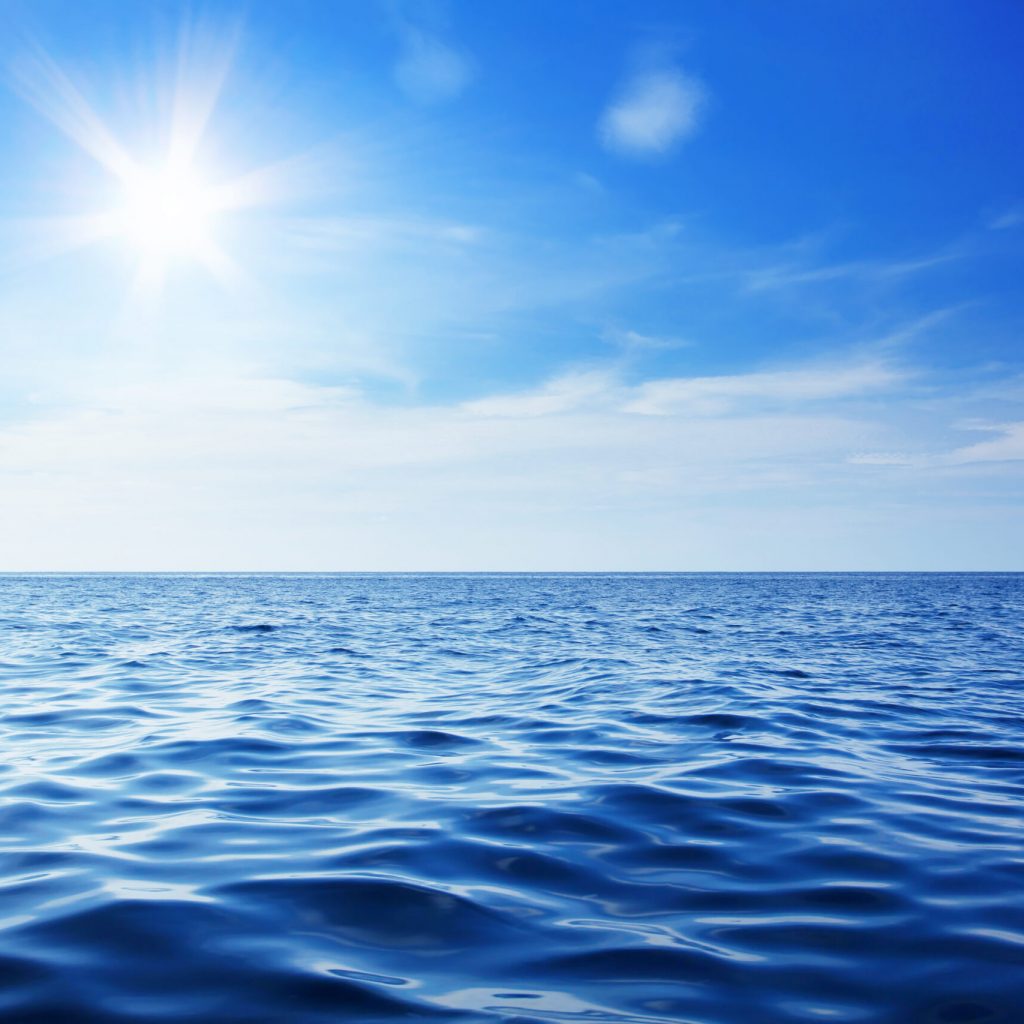 Beautiful sky and blue ocean