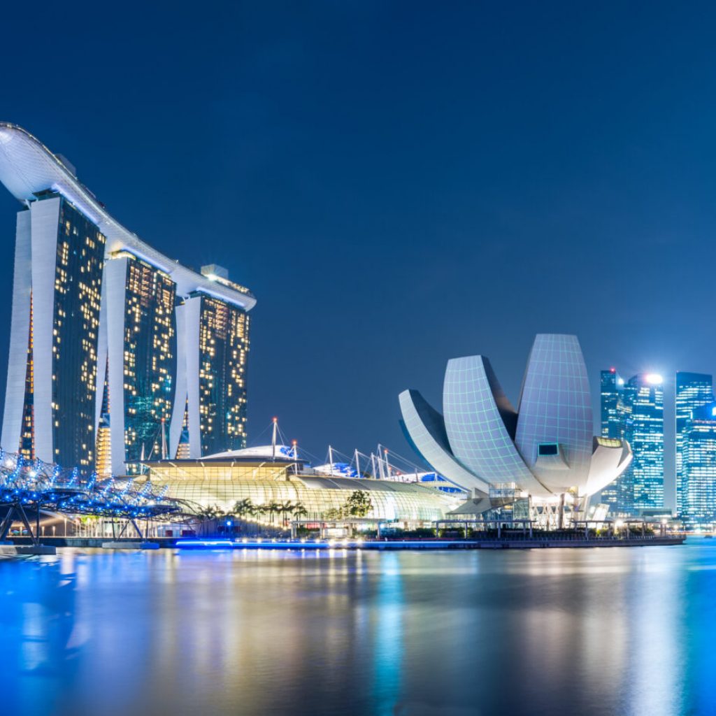 Singapore Marina bay area.